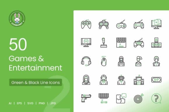 50 Games Entertainment Green Black: Graphics & Icons Review