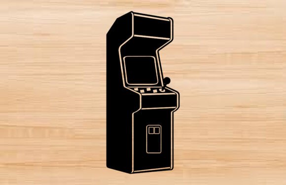 Arcade Machine SVG Silhouette Vector Review