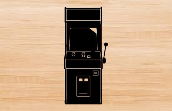 Arcade Vector Silhouette SVG Clipart: Graphics & Illustrations