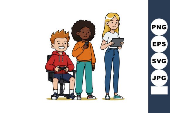 Diverse Mobile Users: Fresh Graphics & Illustrations