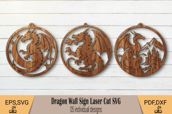 Dragon Wall Sign SVG for Laser Cutting & Wall Decor