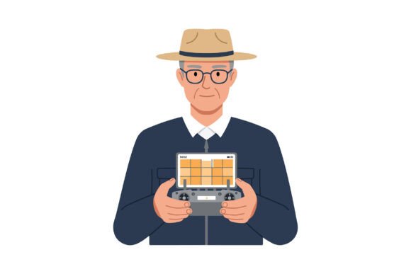 Elderly Gamer Graphics: A Seller's Review of This Illustration