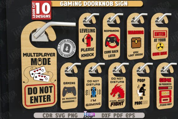 Gamer Door Knob Hanger Laser Cut Bundle Review