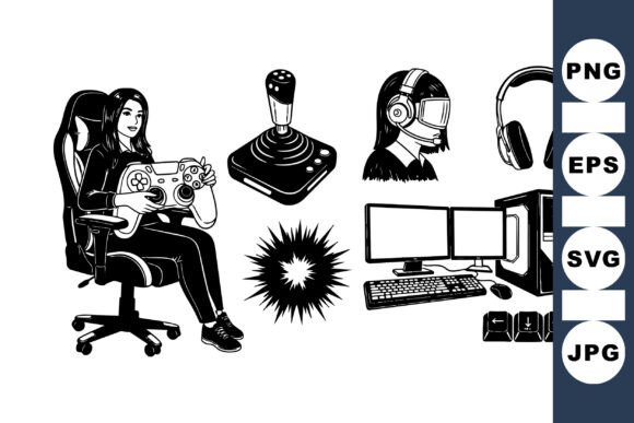 Gaming Gear Vector Set for Crafts & Graphics