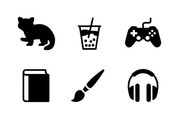 Introvert Me Time Hobby Icon Set: Graphics & Icons Review
