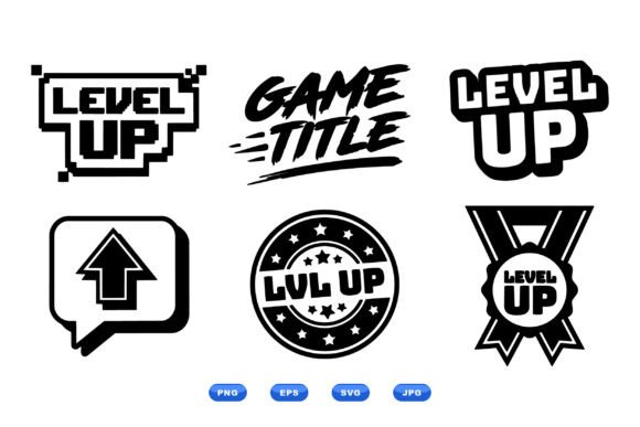 Level Up Gaming Icons Pack: Graphics for Crafts