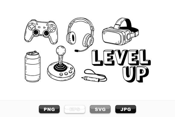 Retro Gaming Graphics for Crafts & Branding