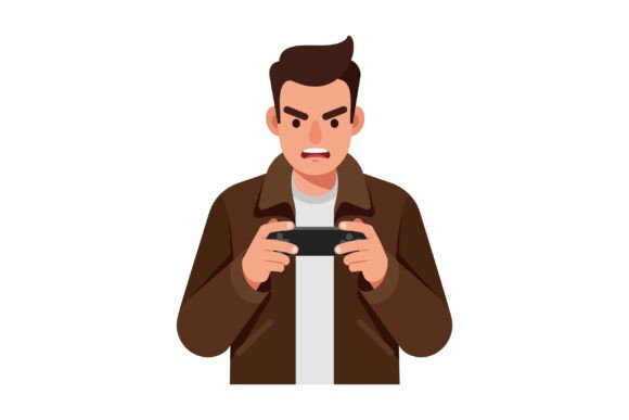 Review: Angry Young Man Playing Video Game in Fl