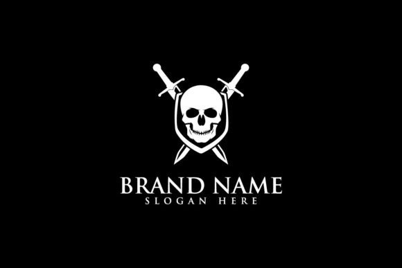 Skull Shield with Cross Sword Logo Review