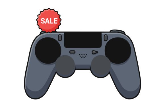Video Game Controller Sale Badge Graphics & Illustrations