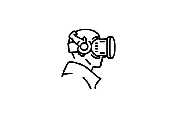Virtual Reality Man Icon: Modern Graphics & Icons